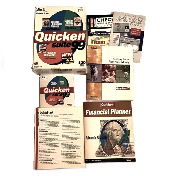 Quicken Suite 99 For Windows 95 / 98 / NT w/Family Lawyer & Financial Planner - Picture 1 of 7